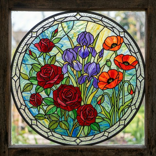 Stained Glass Panel Detail